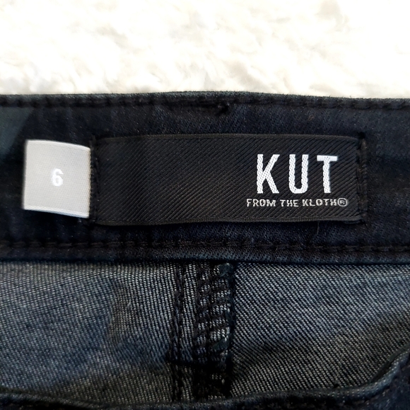 Kut From The Kloth Mia Toothpick Skinny Star Print Skinny Jeans Black - Size 6 - Picture 7 of 8